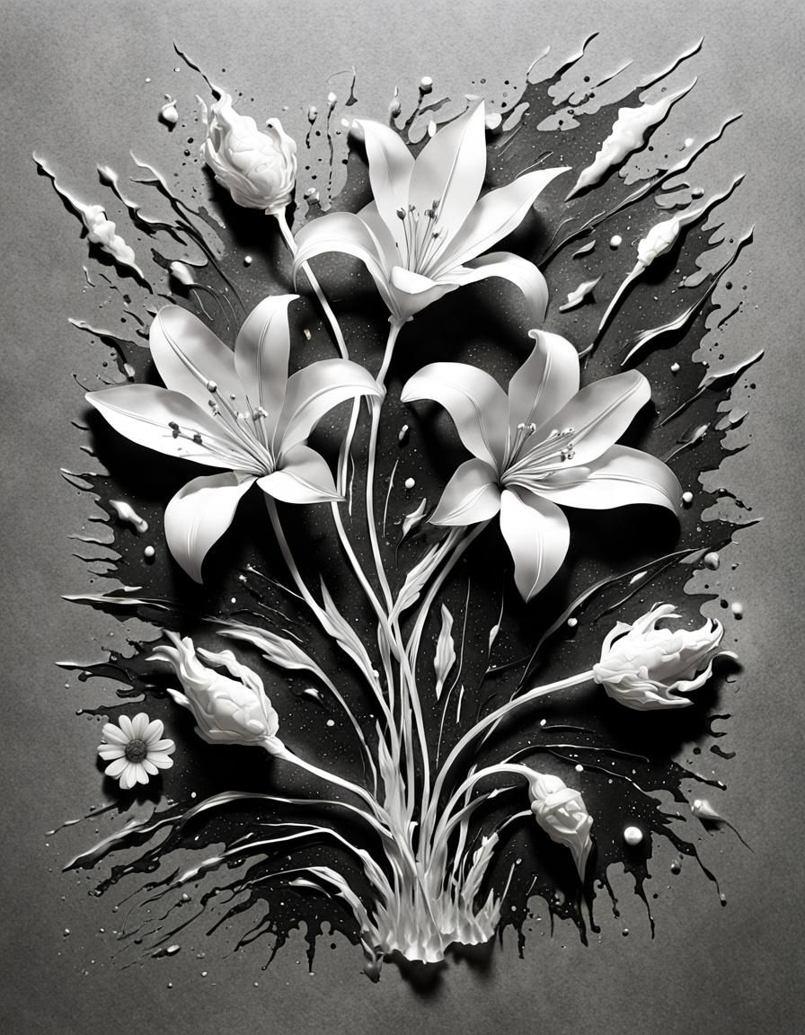 Contemporary Acrylic Word Art with Flowers