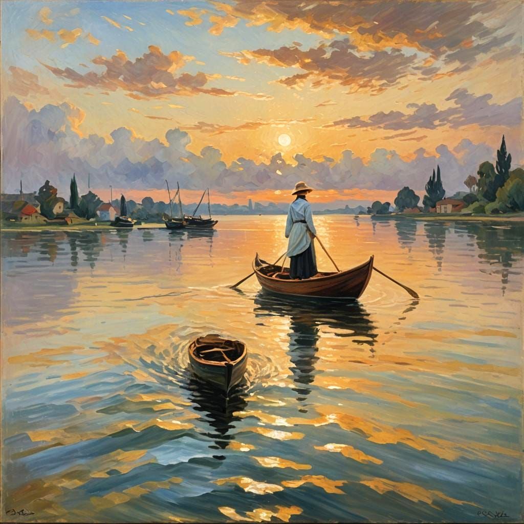 Sister Geneviève Sails: Oil Painting in Gurney Style