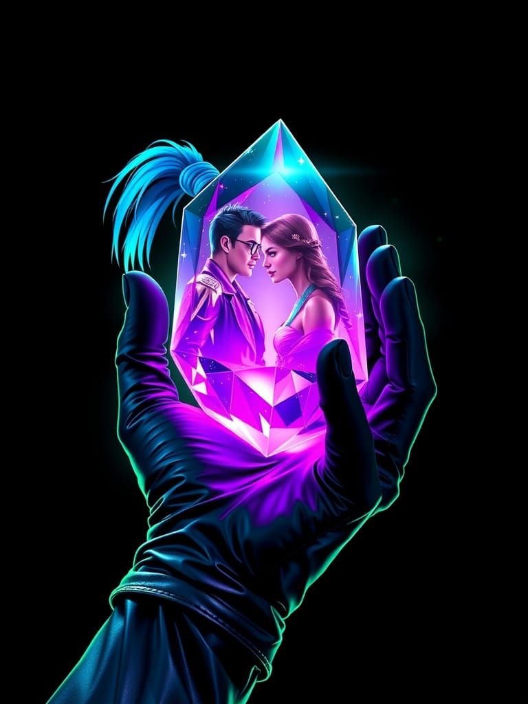 Cyberpunk Hacker & Barbarian Princess with Crystal