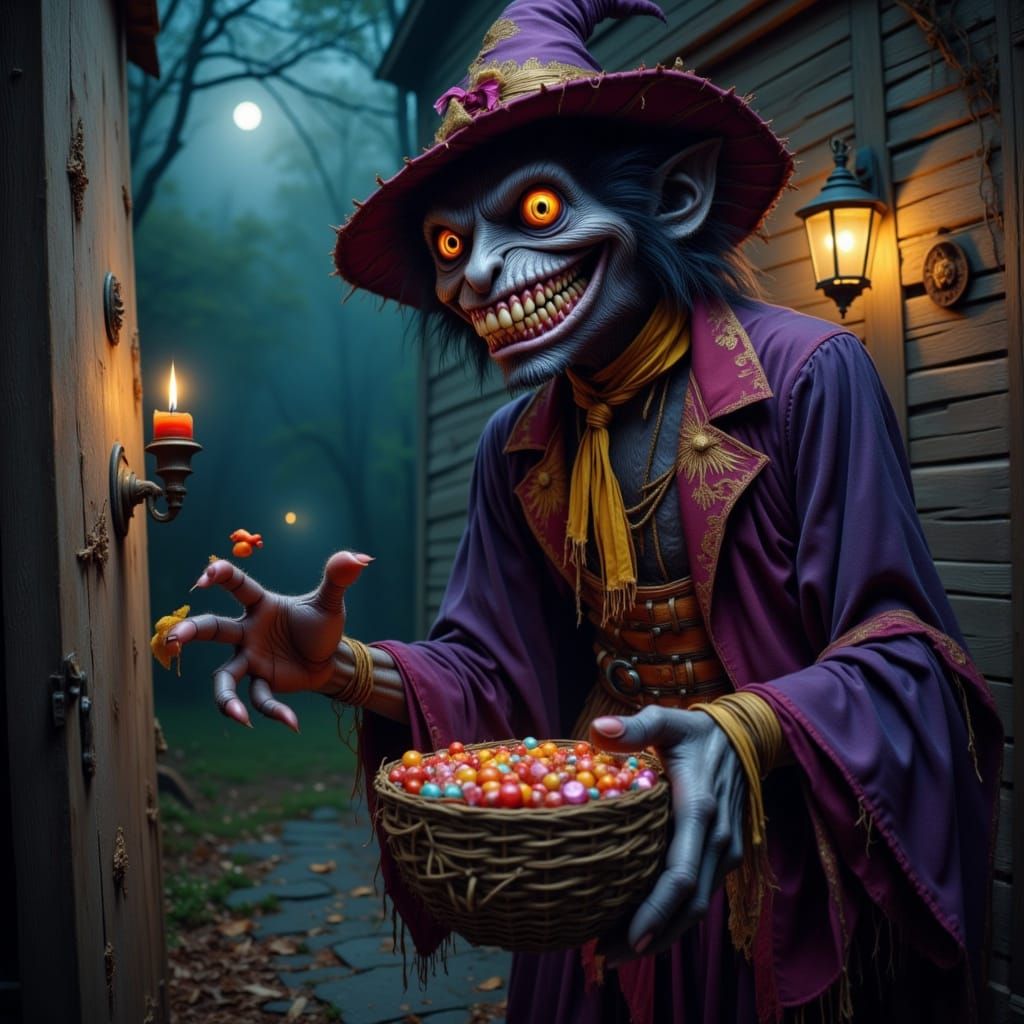 "Come here! Let me give you some candy!"