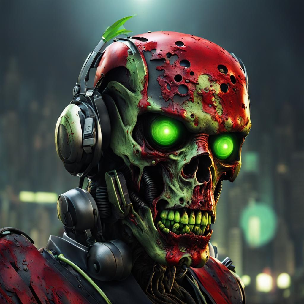 Zombie Android in Dystopian Setting