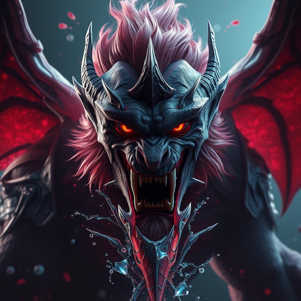 Fierce Look: Detailed Matte Painting in Deep Color