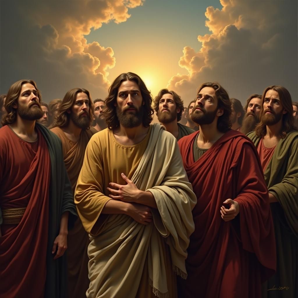 Jesus and the Apostles in Golden Hour Light
