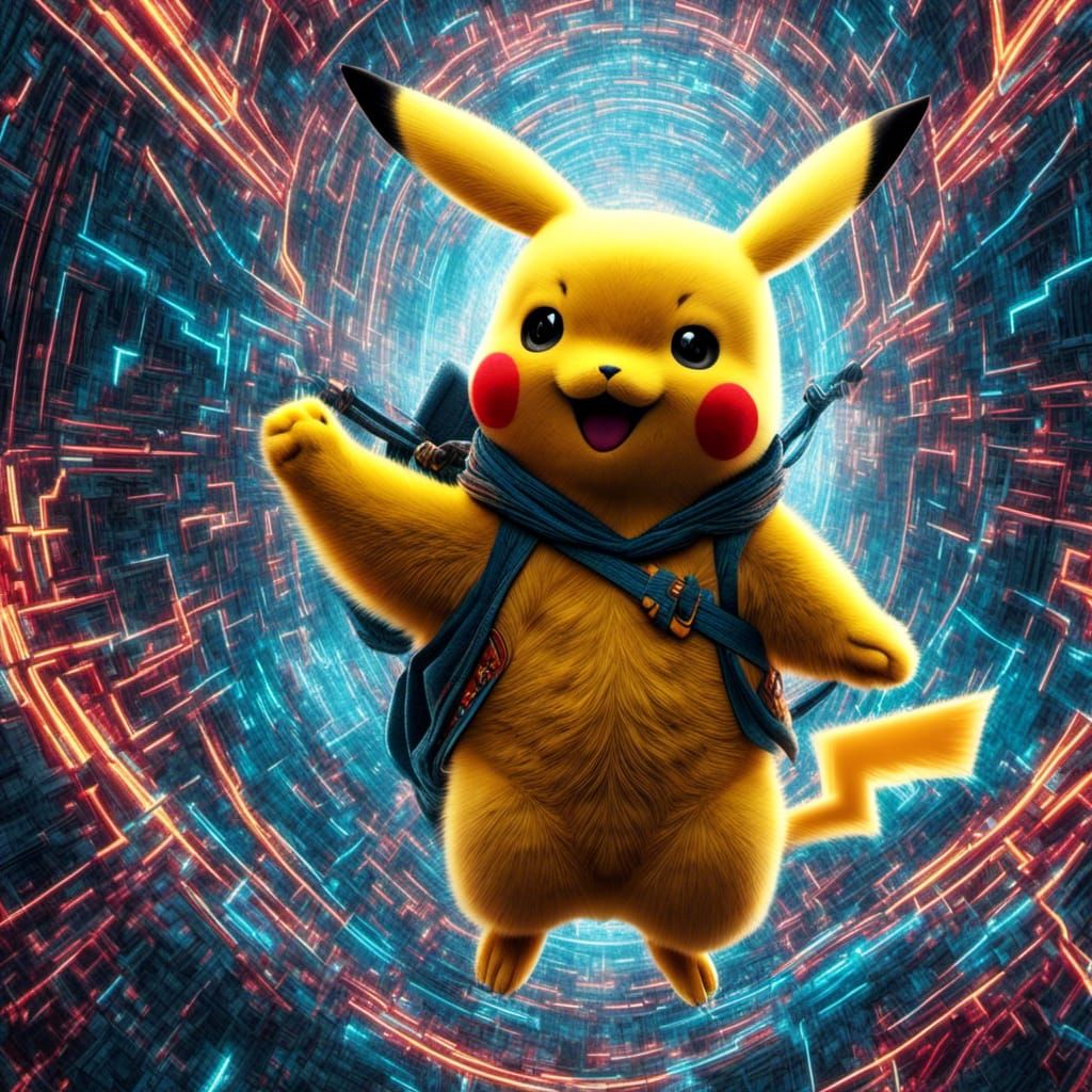 Hyperrealistic Pikachu with Intricate Details in HDR