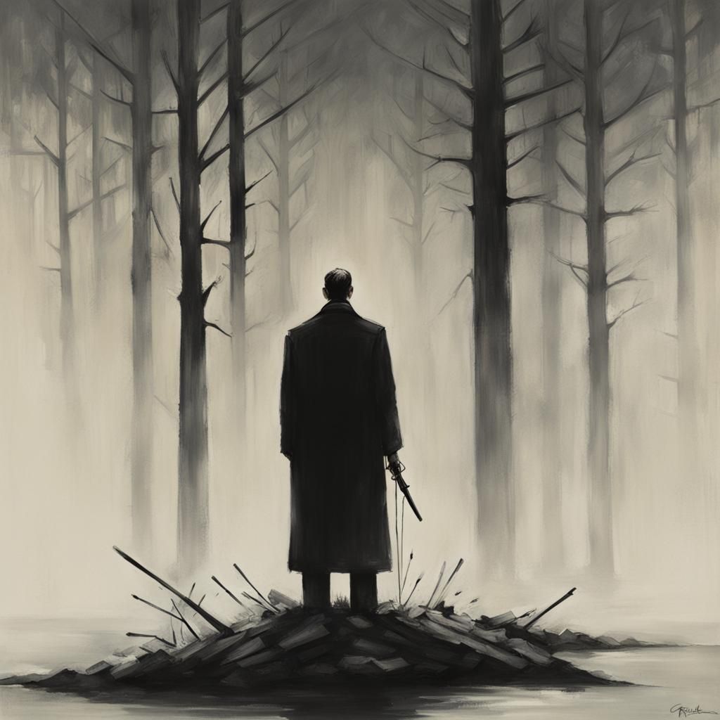 Sinister Sound of Silence: A Dark Fantasy Art