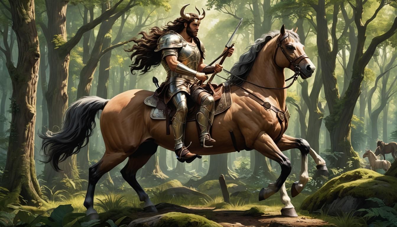 Majestic Centaur Blending Human and Horse Features