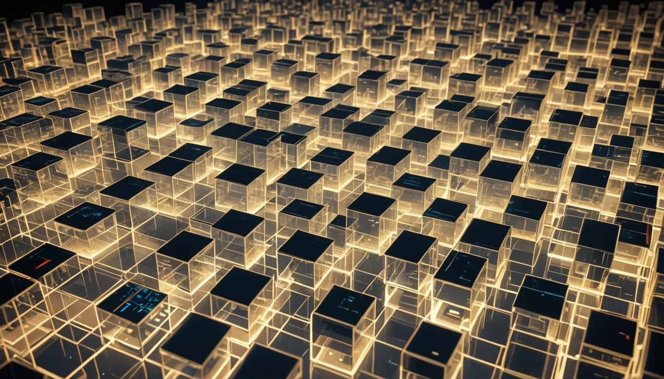 Holographic Cubes Projecting Landscapes in Vivid Colors