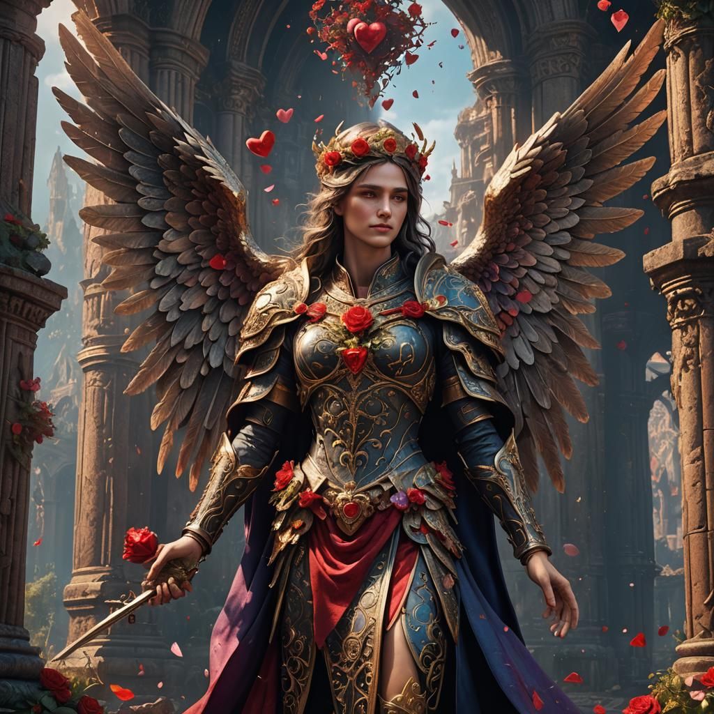 Ancient Angel Lord in Detailed Matte Painting