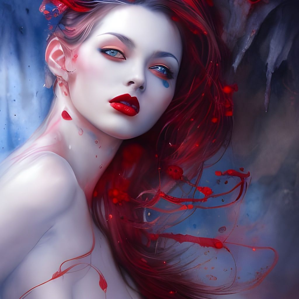 Stunning Watercolor Portrait of a Beautiful Woman