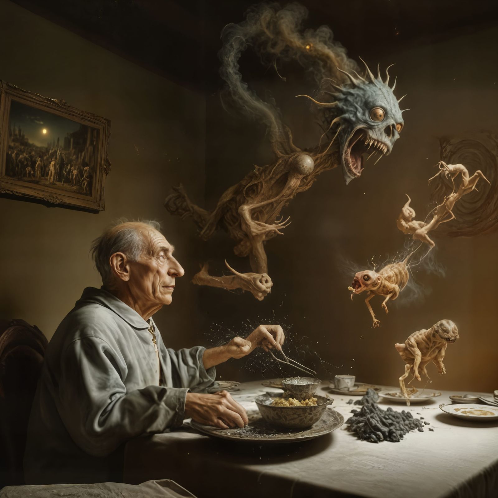 The Visitor never knocks. Today, he's not even fully present in (our) Reality before he starts to Chow Down on some Smal...