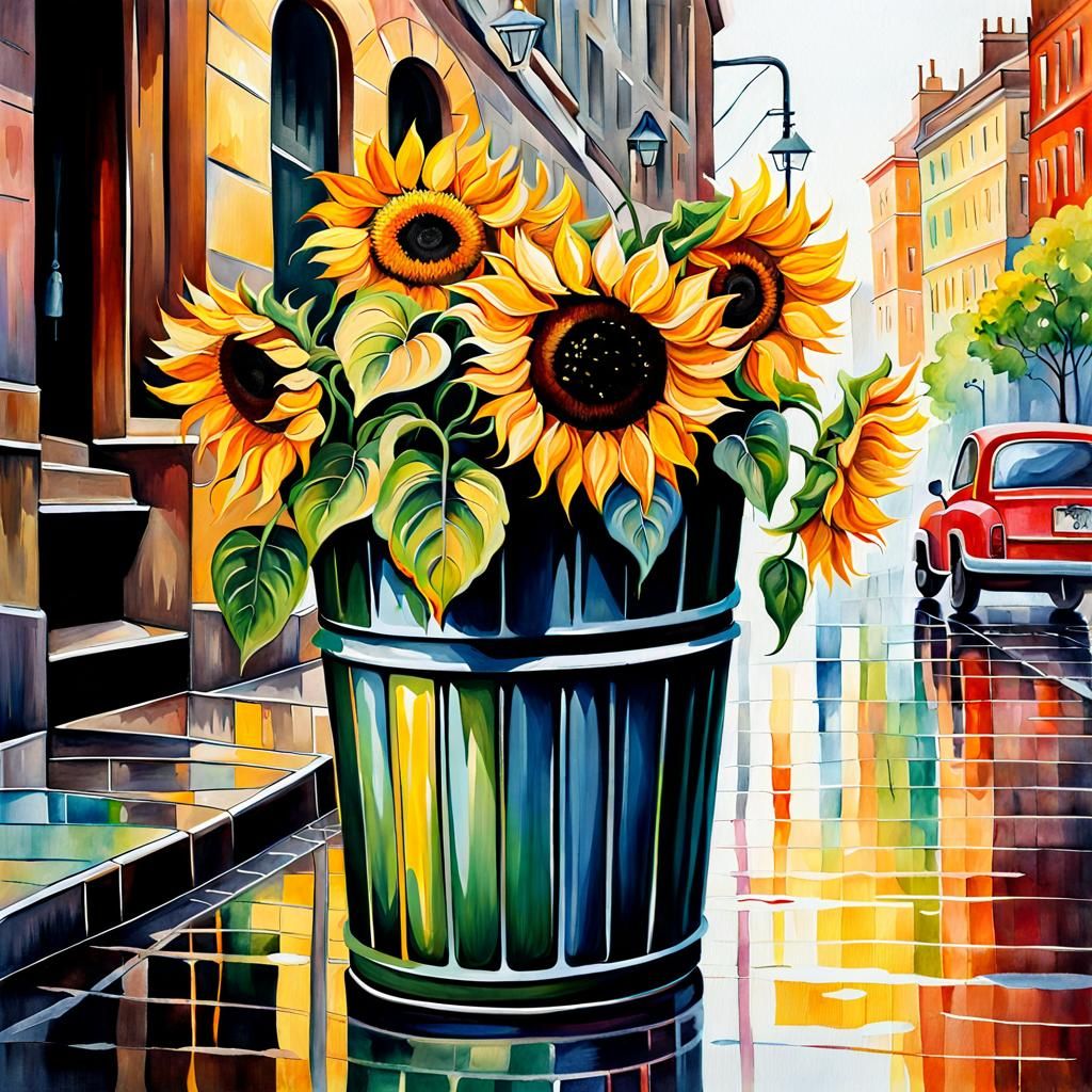 Flowers Are Flowers - Even in a Rubbish Bin