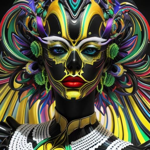 Vivid Photorealistic Composition in CGI Style