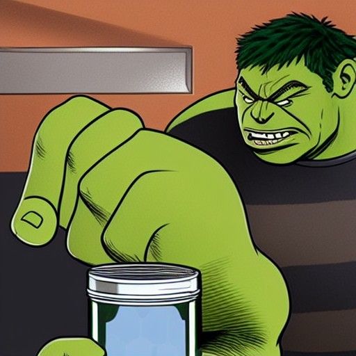 Hulk's Humorous Struggle with a Jar