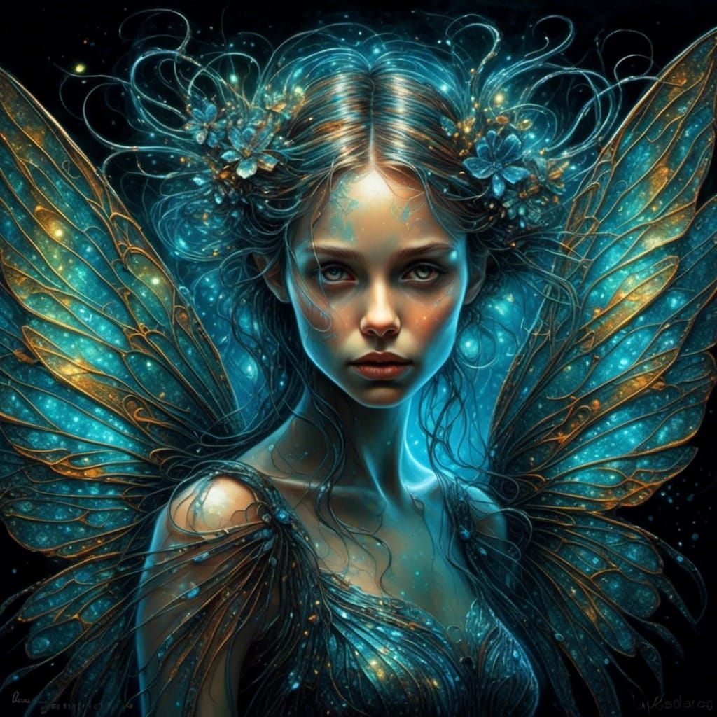 fairy with long delicate wings