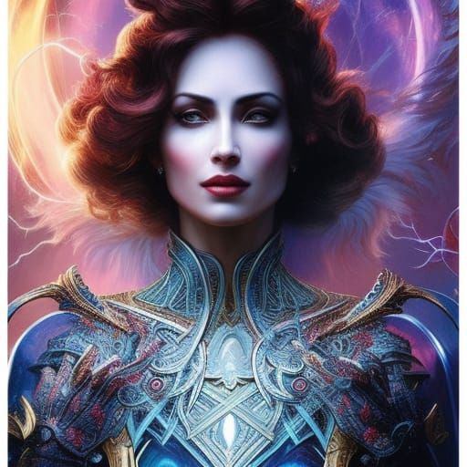 Icy Touch: Hyperdetailed Fantasy Portrait of Woman