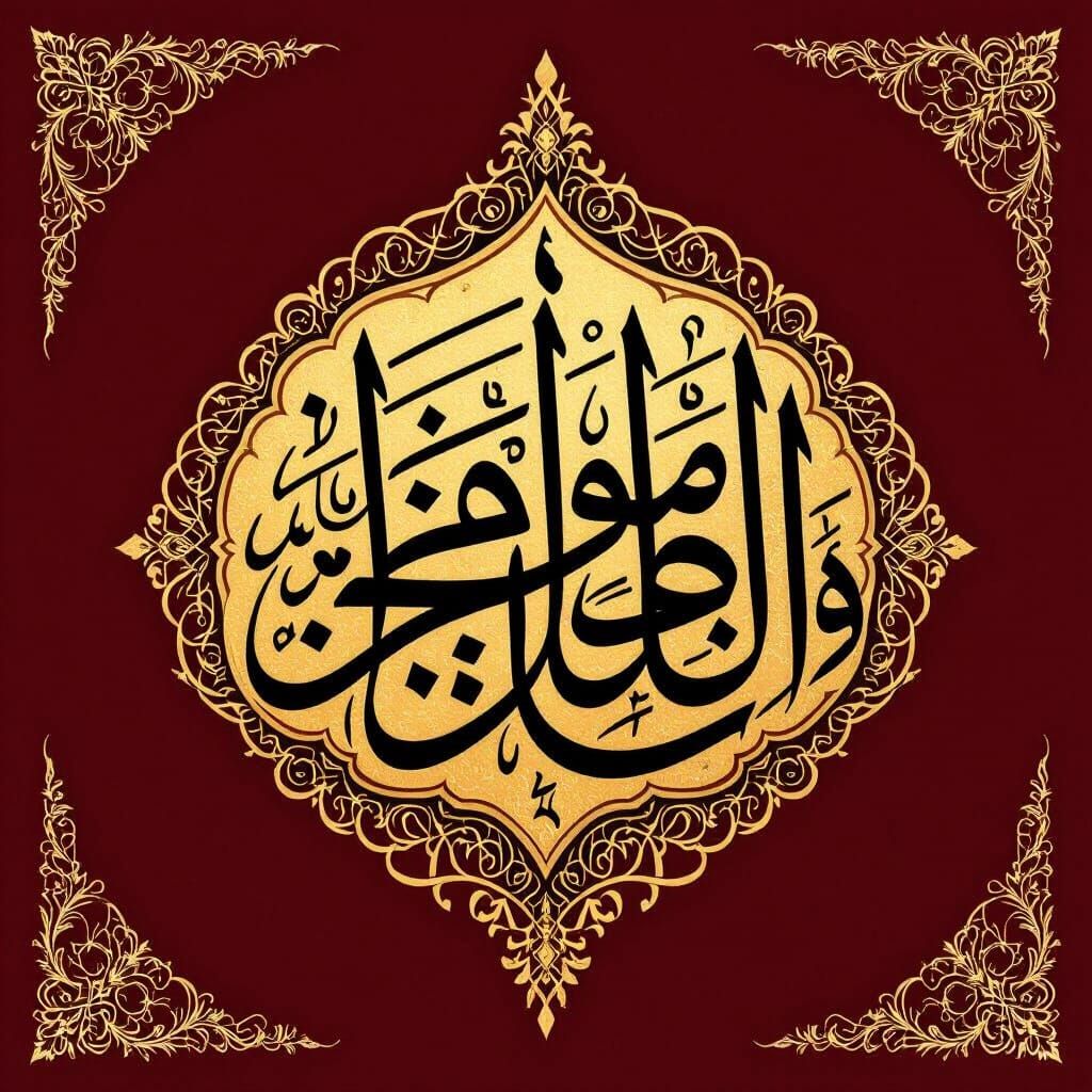 Majestic Ottoman Tughra in Golden Calligraphy