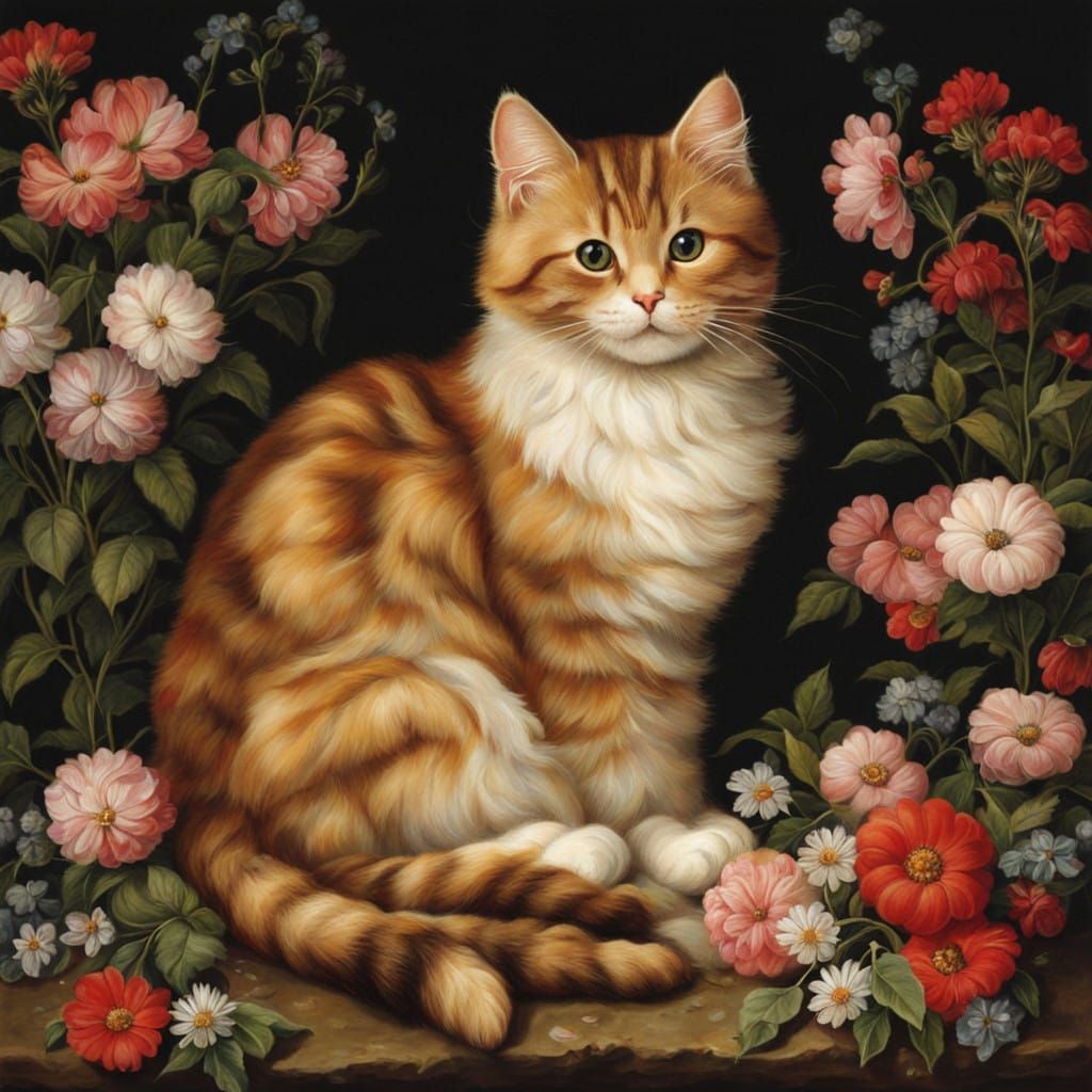 Whimsical Still Life in Flemish Style