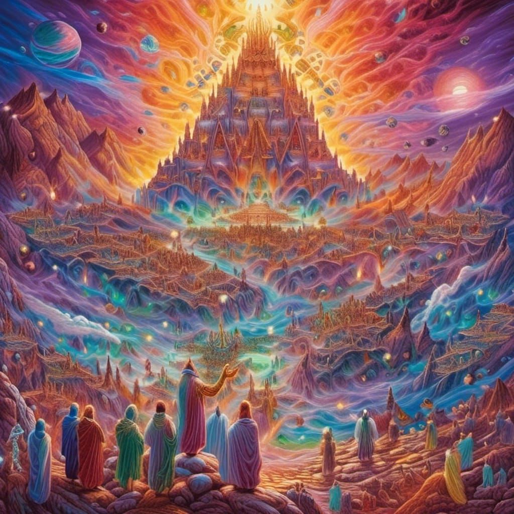 Crusaders Thirsting Near Jerusalem as Astral Illustration