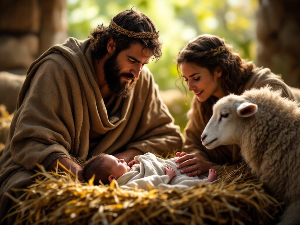 Holy Family in 1st Century Adoration