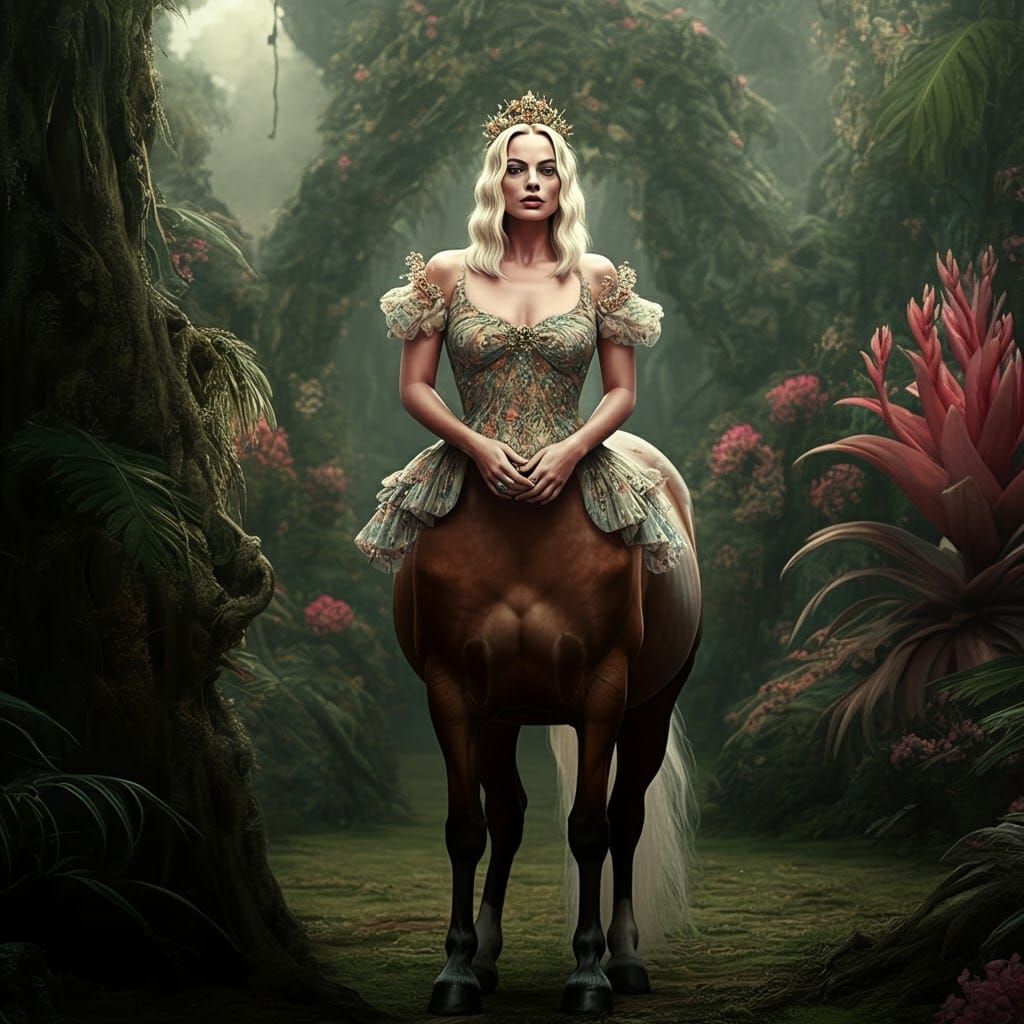 Margot Robbie as a centaur.