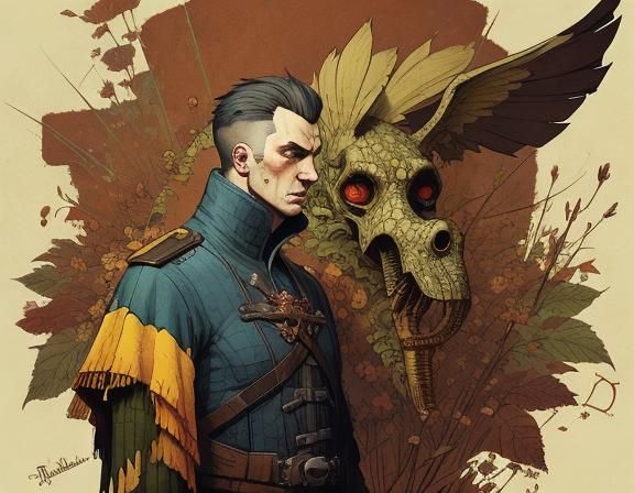 Abstract Illustration in Jakub Rebelka Style