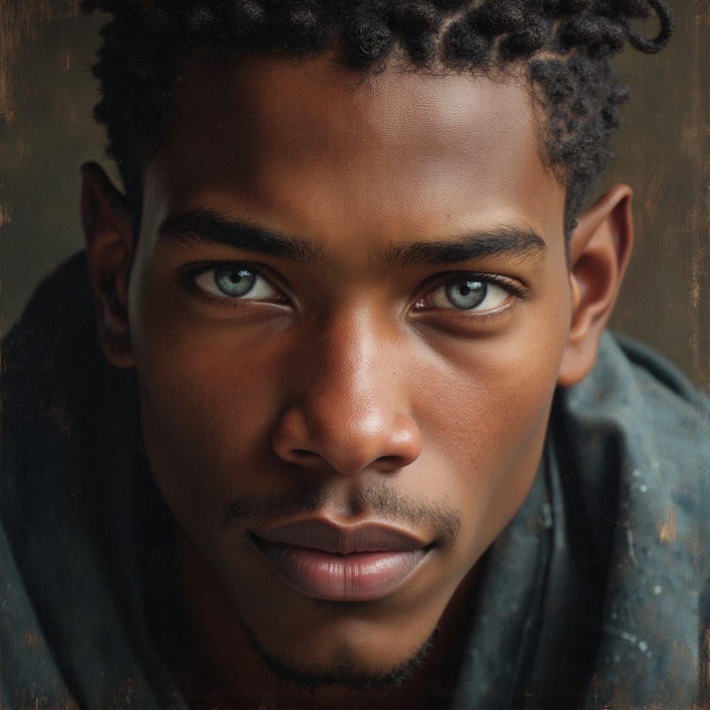 Handsome Young Warrior Portrait in Studio Photography