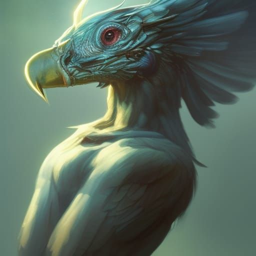 Detailed Bird Monster Portrait in Unreal Engine 5