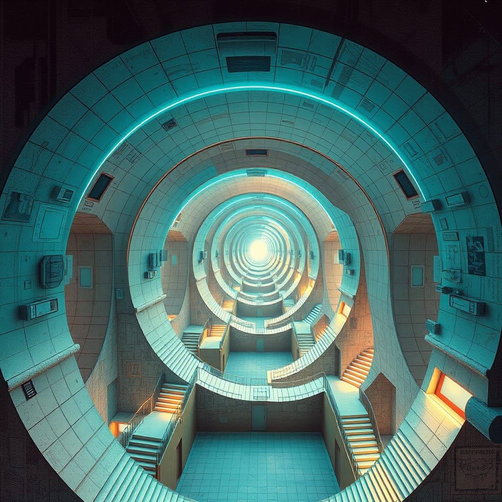 Infinite Labyrinth with Ethereal Mobius Strip