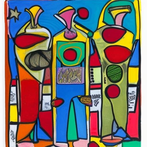 Jupiter in Art Brut Style