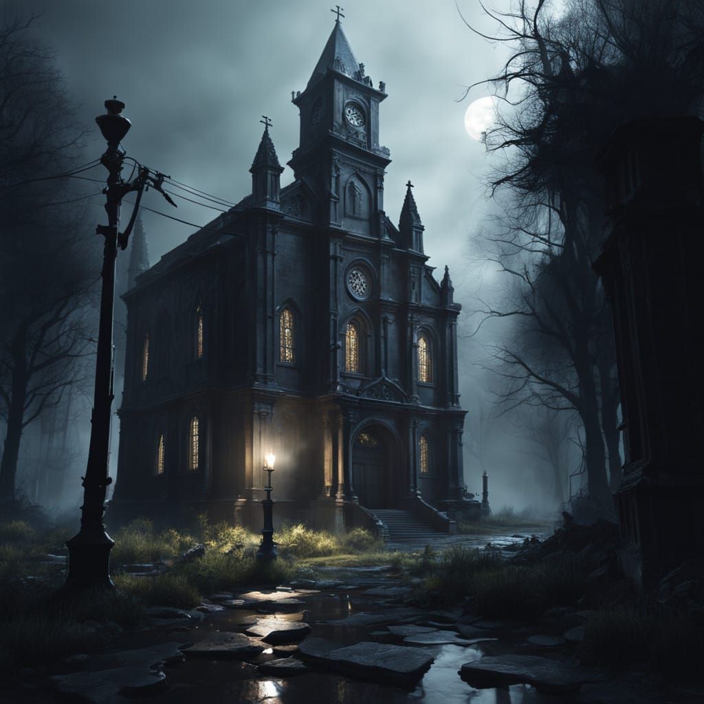 Spectral Showdown in Abandoned Church