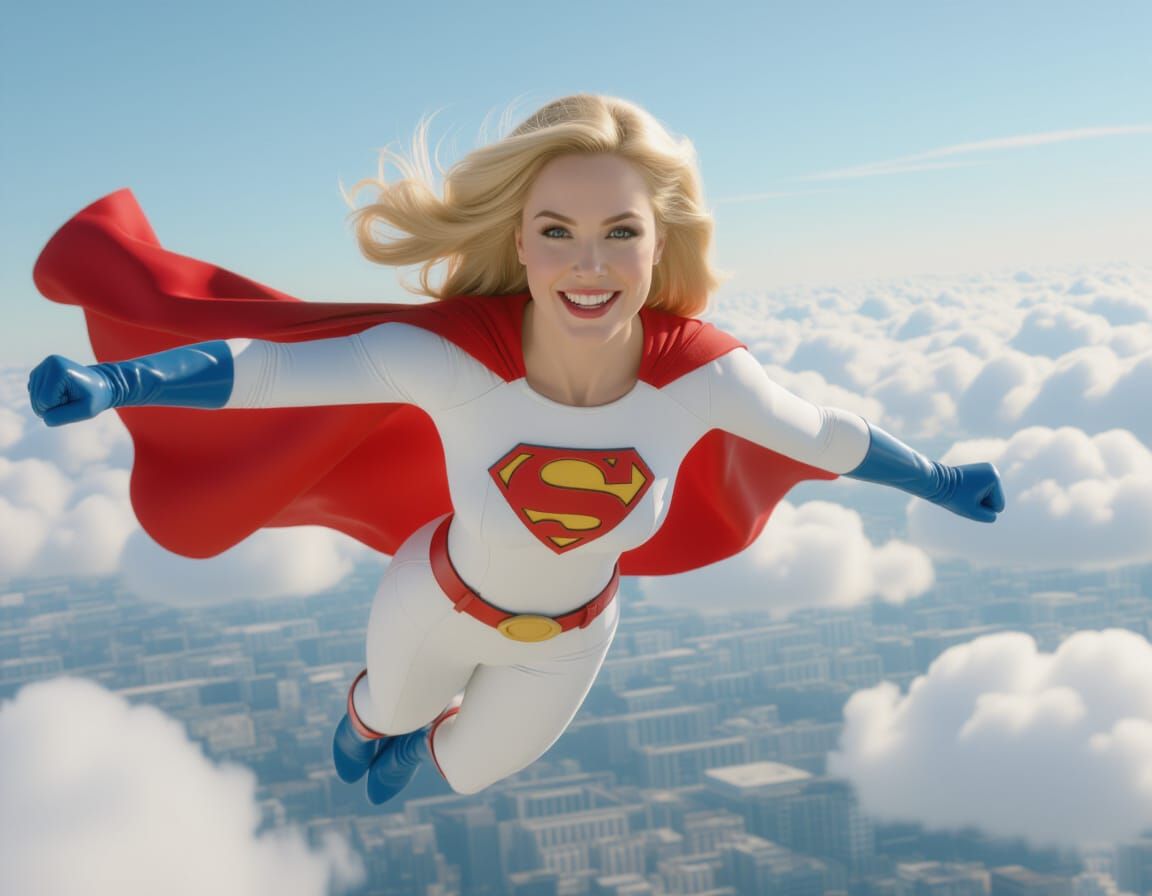 Powergirl Cosplay in 90s Style