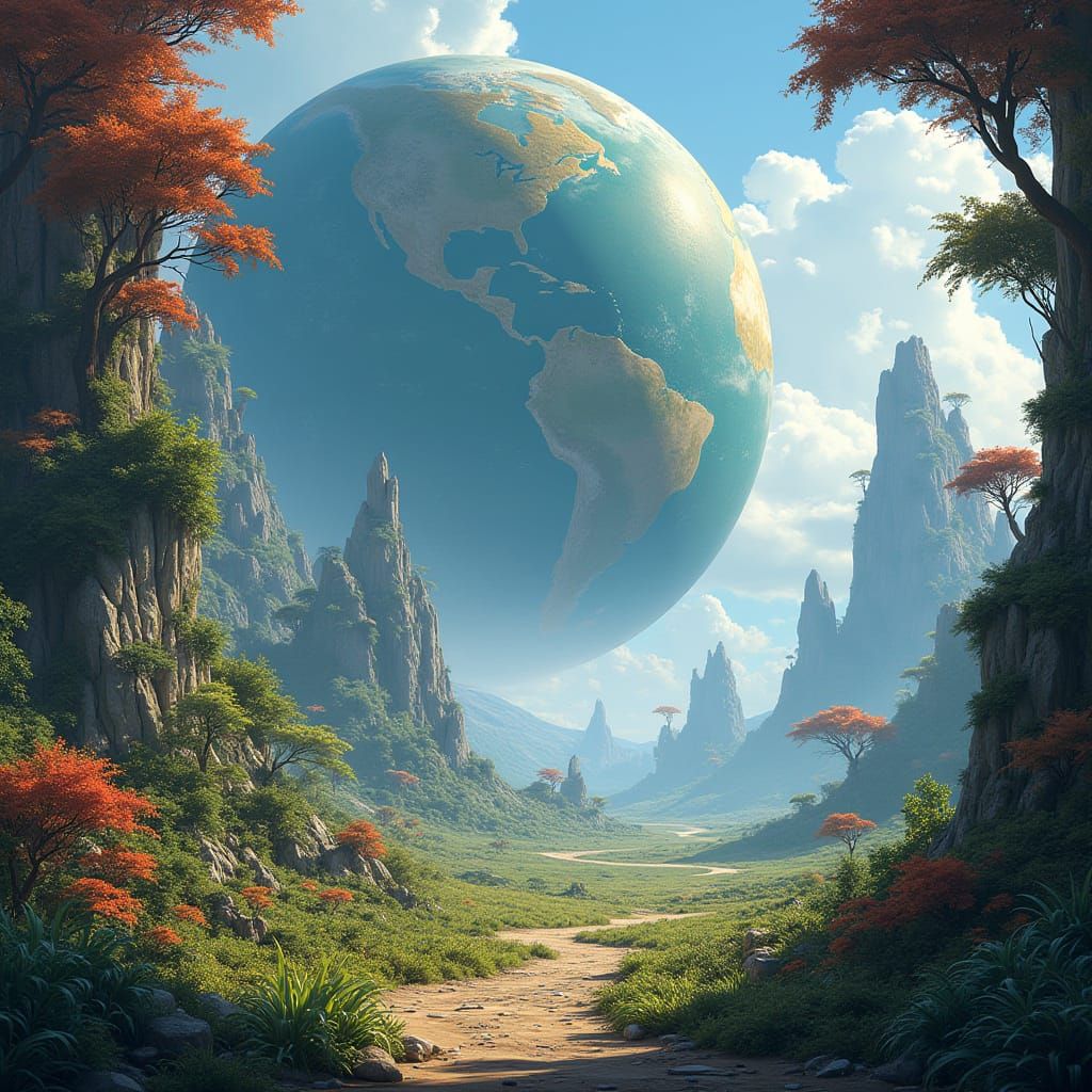 Lush Alien Planet SP 744 in Sci-Fi Style