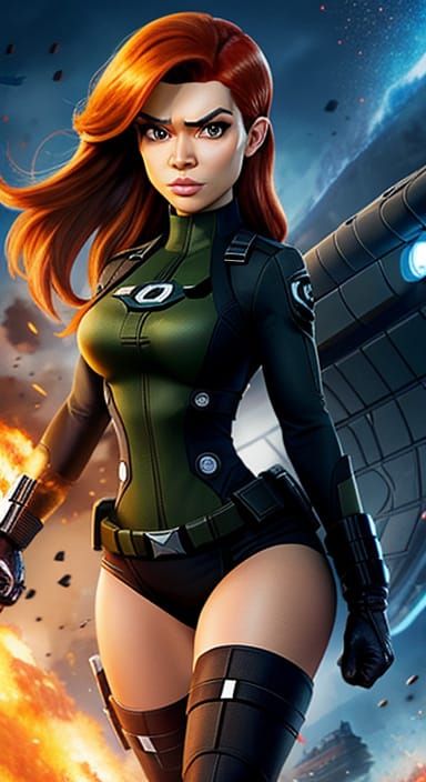 Kim Possible, S.H.I.E.L.D. Agent on Helicarrier