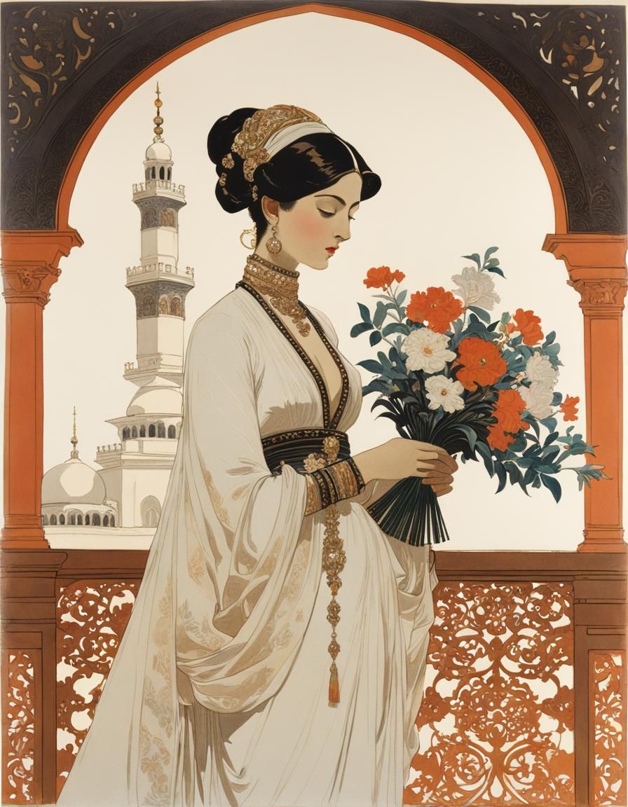 Baroque Mosque Made of Liquid Metal