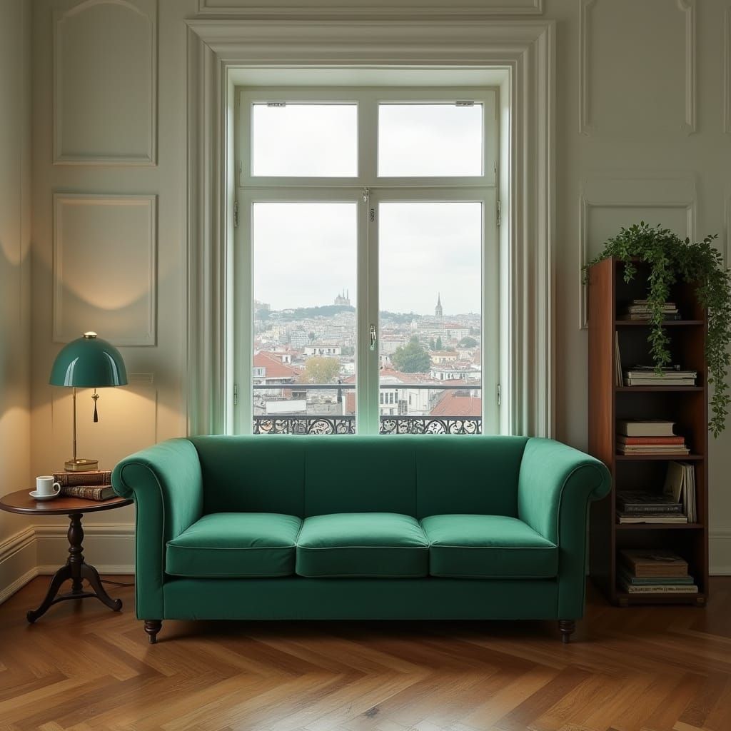 Elegant Istanbul Living Room Scene in Soft Pastel Hues