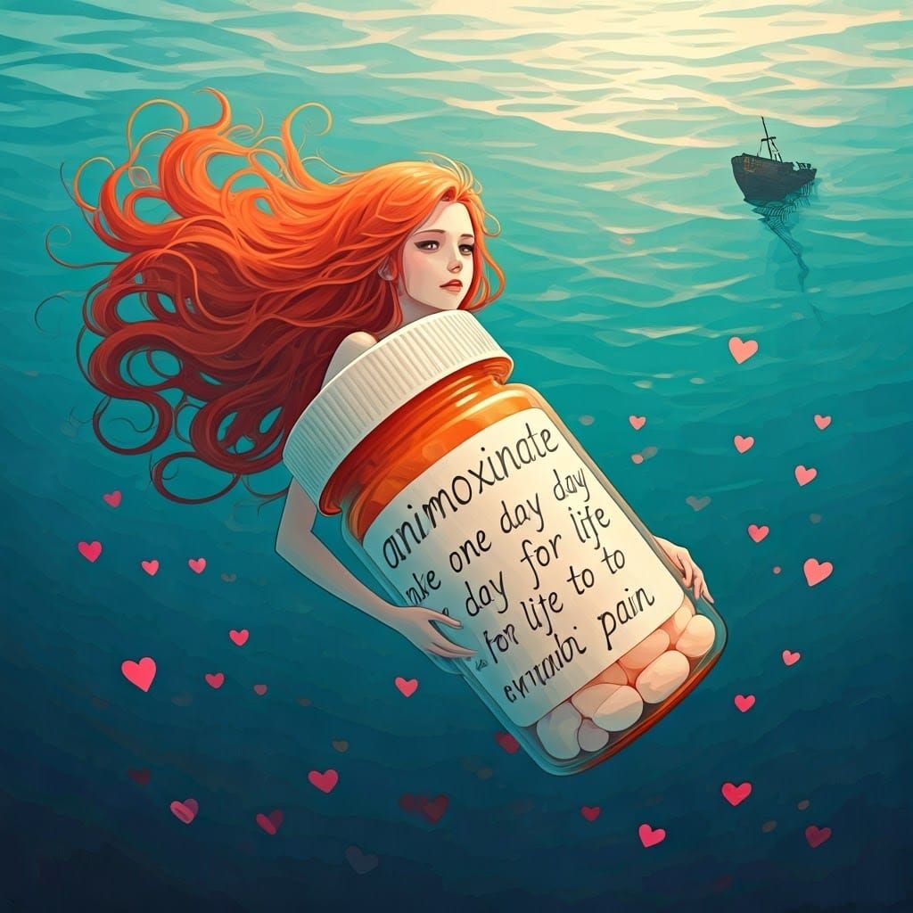 Ethereal Redhead in Oceanic Numbness