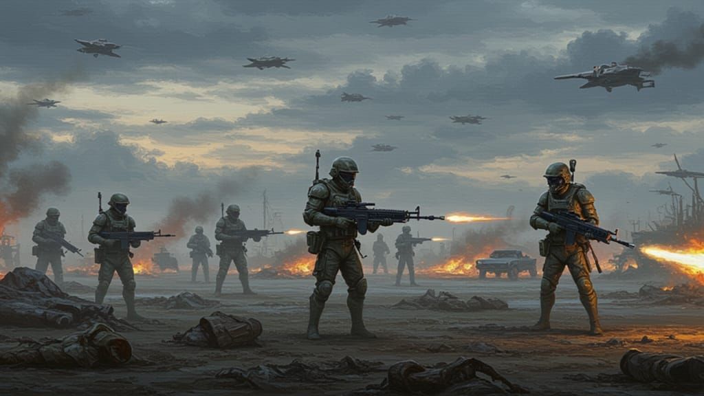 Dynamic Abstract Impasto Painting