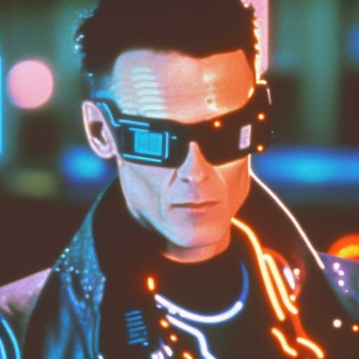 Cyberpunk Film Adaptation in Neon Style