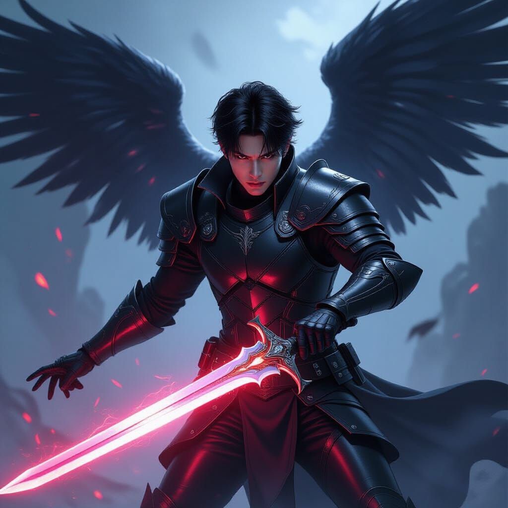 Kpop Idol Hunting a Dark Angel in Dramatic Style