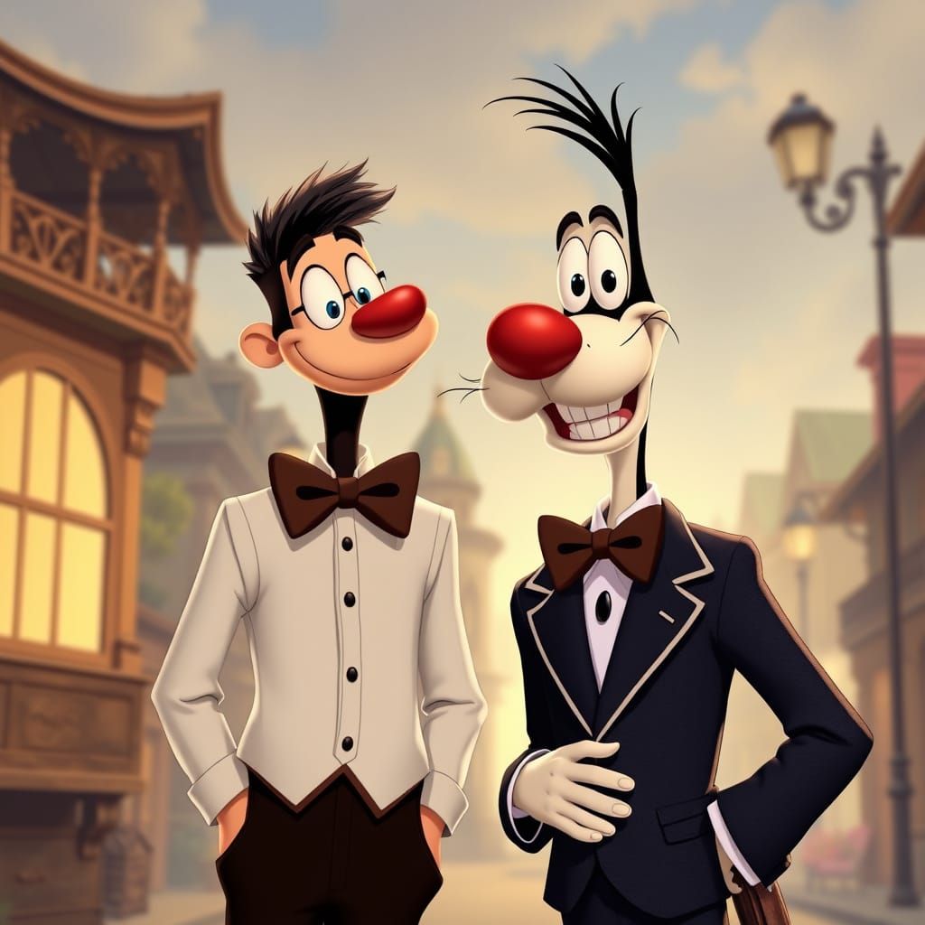 Mr. Magog and Sherman Peabody in Rockwell Style