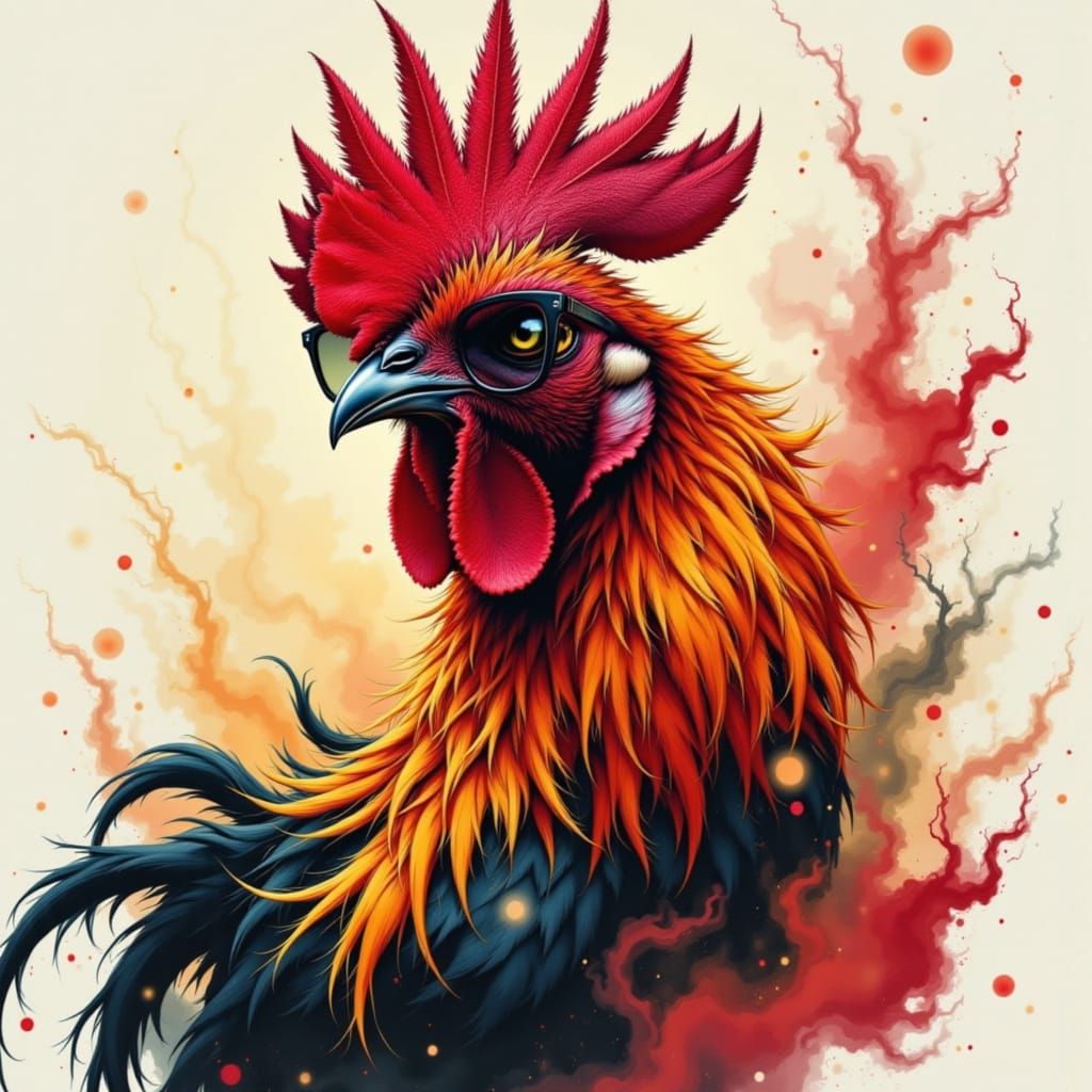 Kirby-Inspired Feathered God Emerges from Cosmic Cracks in S...