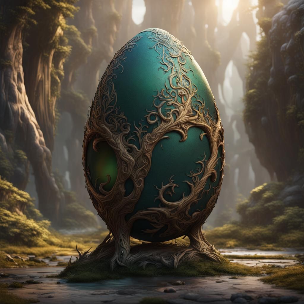 Detailed Elven Egg Fantasy Concept Art