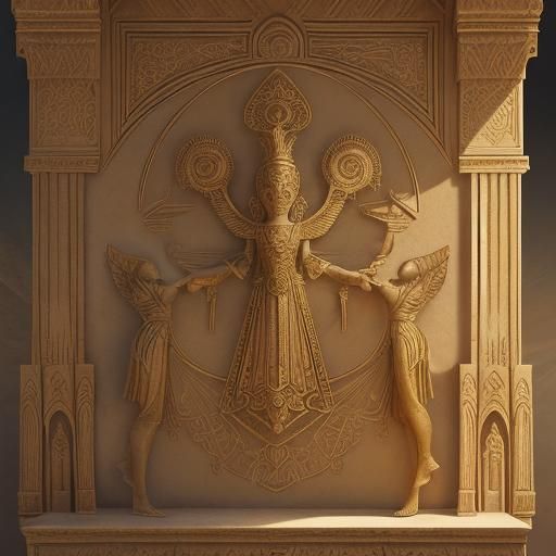 Winged Sandals on Dune in Gods Art Style