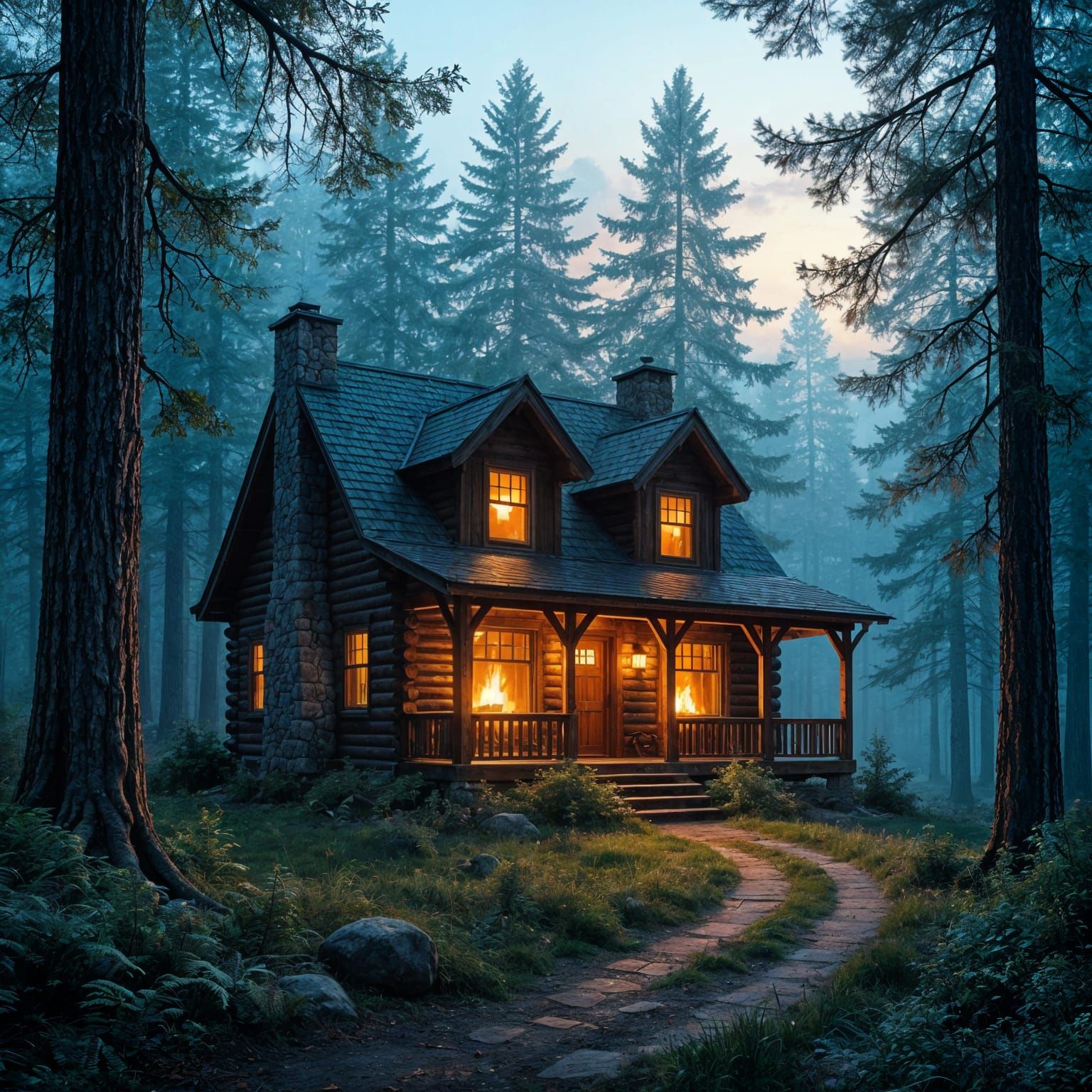Cabin in the Woods: A Digital Rendering