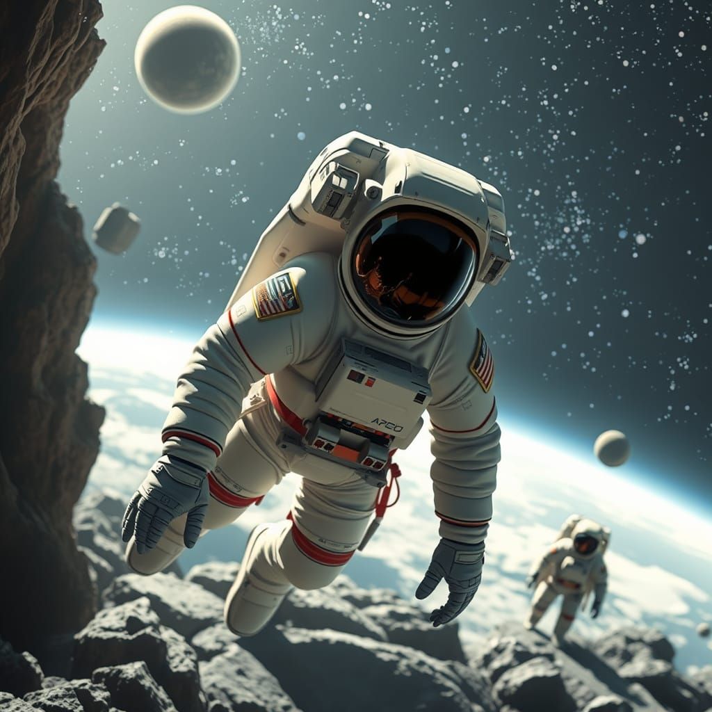 Astronauts Exploring Strange New Worlds in Space