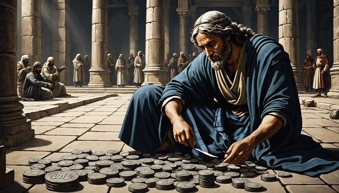 Figure in Dark Blue Contemplates