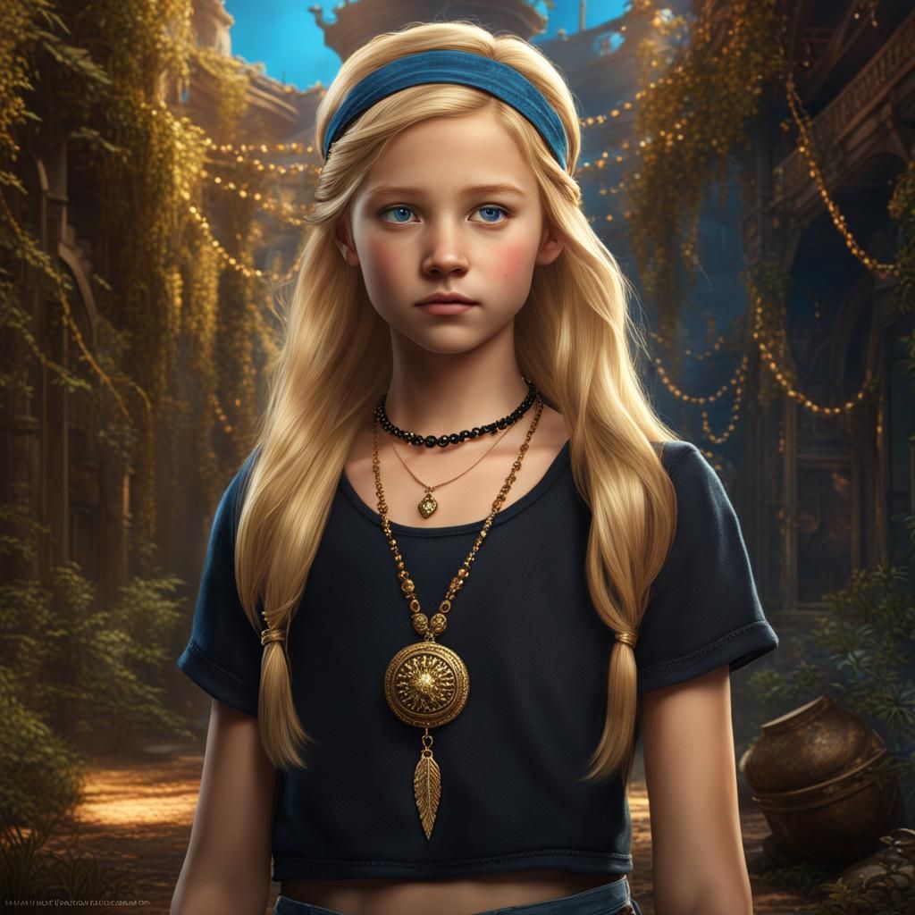 Blonde Girl in Detailed Fantasy Concept Art