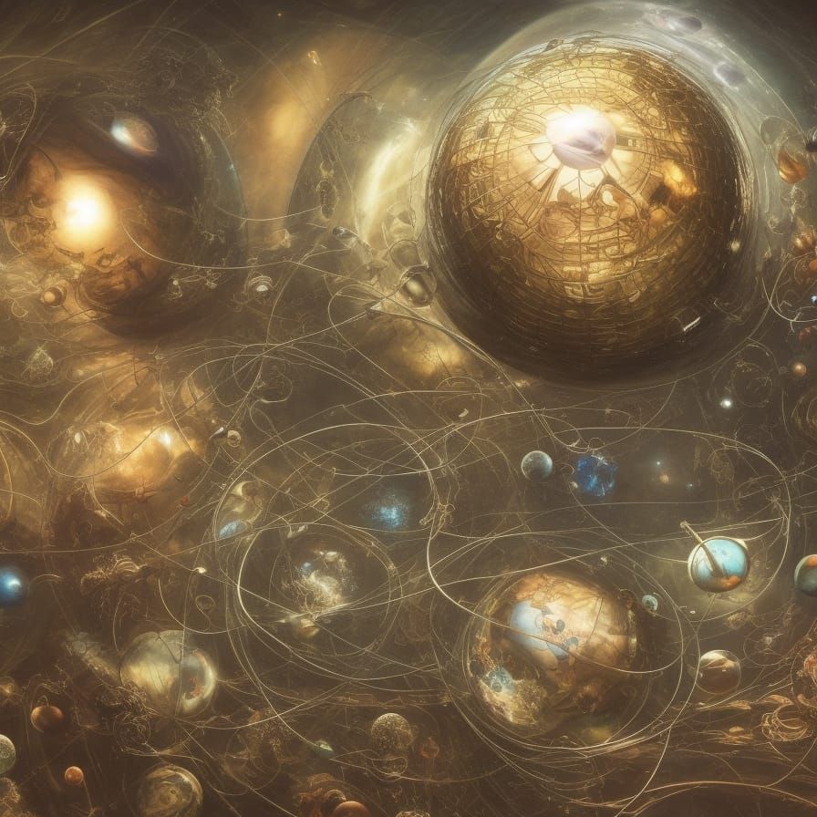 Ethereal Glass Sphere in Majestic Cosmos