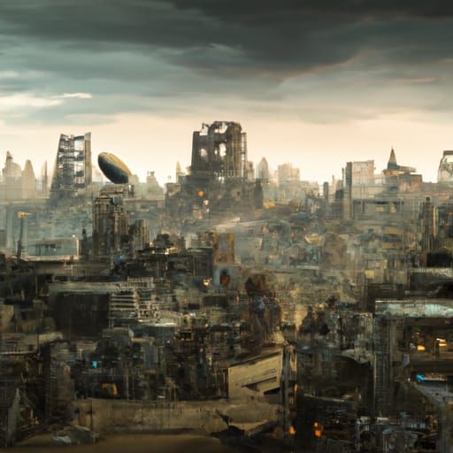 Post-Apocalyptic Undead City in Photo Realistic Style