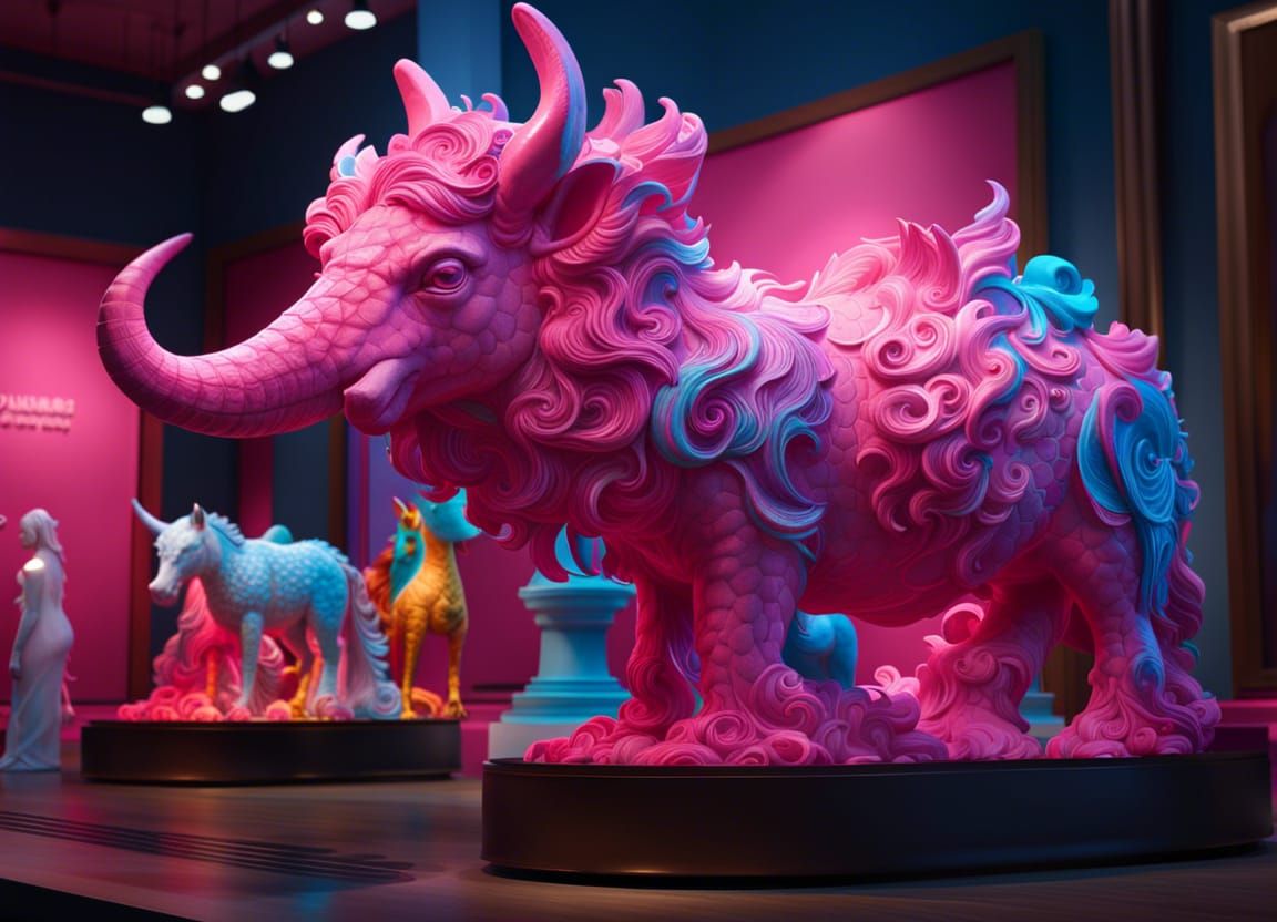 Cotton Candy Museum Exhibits in Pastel Colors